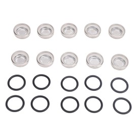 10pcs Resin Lens Brake Master Cylinder Sight Glass for Motorcycle ATV, Universal Replacement with O Ring (18MM)
