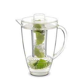 Eternal Living Fruit Infusion Flavor Pitcher | Acrylic Infusion Jug with Ice Core 94 oz Clear