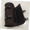 STOBAZA PU Leather Motorcycle Saddlebag Round Tool Storage Bag with
