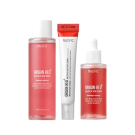 NACIFIC Origin Red Salicylic Acid 3-Piece Set (Toner, 5.3 fl oz (150 ml) + Spot Cream, 0.7 fl oz (20 ml) + Serum, 1.7 fl oz (50 ml)