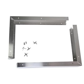 2 Pieces Stainless Steel Microwave Trim Kit Microwave Side Panel Kit for Kitchen Countertop Oven with 16 Black Screws