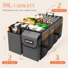 HOTOR Foldable Trunk Organizer - SUV & Sedan Compatible, Sturdy