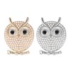 CAIRIAC Owl Car Air Freshener Vent Clip, Owl Air Freshener for Car, Cute Animal Owl Car Accessories Air Vent Clip Charms, Crystal Peal Car Vent Clip Decor Gifts for Women Men Girls (Gold, Silver)