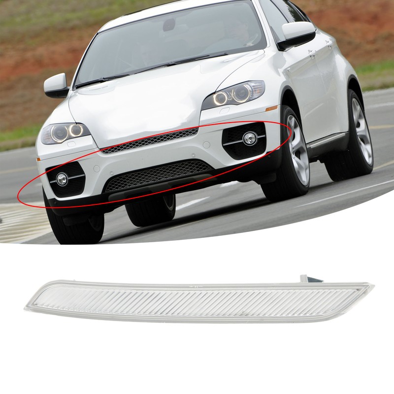 Front Bumper Reflector Clear White Improve Car Visibility Side Marker