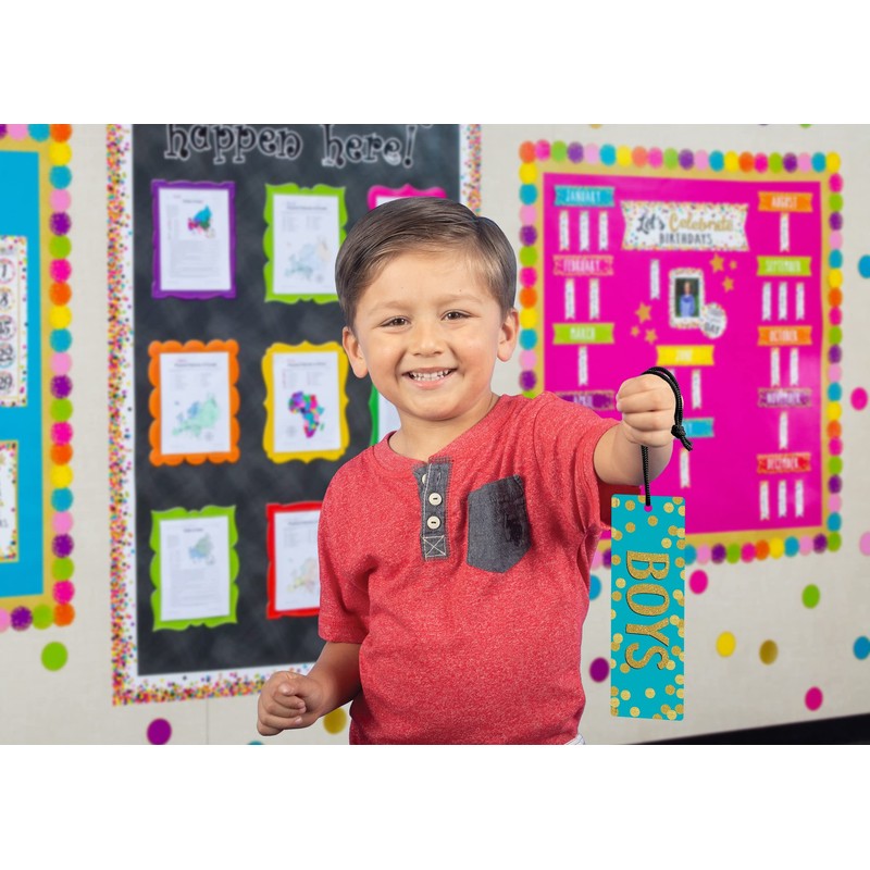 Teacher Created Resources Confetti Magnetic Boys Pass