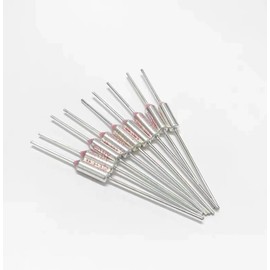 CompStudio 5Pcs 200C Celsius Circuit Cut Off Temperature Micro Thermal Fuse 10A 250V