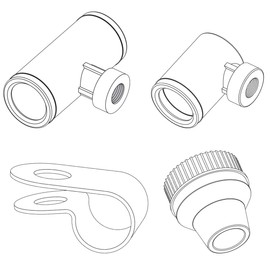 Patio Misting Kit - Pre- Assembled Misting System - Simply unpack and Attach - Cools temperatures by up to 30 degrees - for Patio, Pool and Play areas (60 Feet - 16 Nozzles)