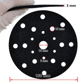 2 Pack 6 inch 21 Hole Premium Hook and Loop Sander Pad Saver for Random Orbital Sanders, Notably Extends The Backing Pad´s Lifetime, Multi Hole Sander Pad Protector