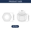 sourcing map 25Pcs 5/16"-18 Nylon Insert Hex Lock Nuts, 304