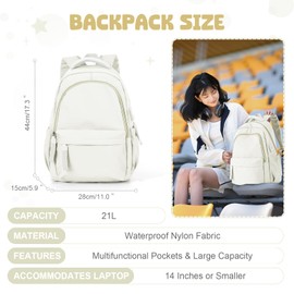 School Backpack Womens,Causal Travel School Bags 14 Inch Laptop Backpack for Teenage Girls Lightweight Rucksack Water Resistant Bookbag College Boys Women Men Daypack B4