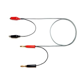 NUBTECH ACC0004-AB Alligator Clip Banana Coaxial Cable, Low Noise Design, L70cm Fine Wire Coaxial