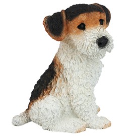 Design Toscano Fox Terrier Puppy Dog Statue, Multicolored
