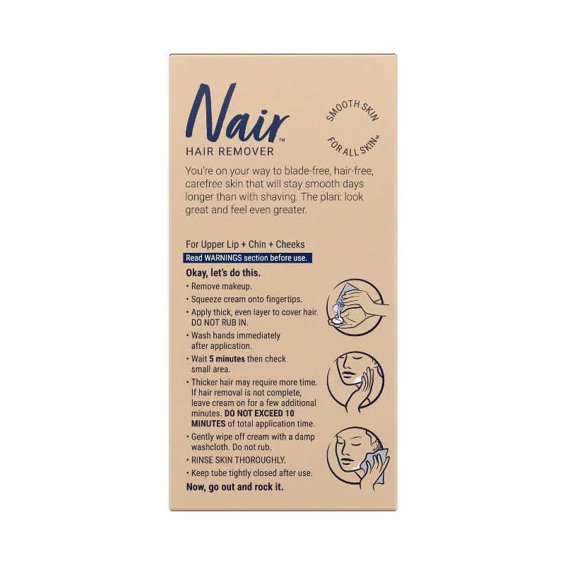 Crema depilatoria Nair Face Cream para rostro 57 g