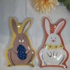 Room Essentials Set of 2 Bunny Rabbit Easter Figural Melamine