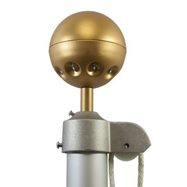 Valley Forge, Flag Pole Light, Aluminum, Hard-Wired, 8 LED Ultra Bright Bulbs, Gold Ball Top, Automatic On/Off Sensor