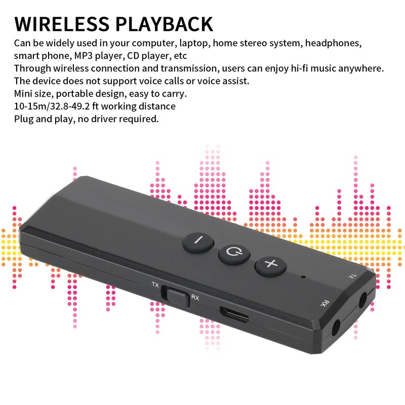 Bluetooth 5.0 Transmitter Receiver 3 in 1 Audio Wireless Adapter