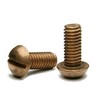 Silicon Bronze Slotted Round Head Machine Screws #10-32 x 5/8"