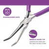 Fish Bone Pliers, Bent Nose Pliers/Tweezers with Non Slip Handle
