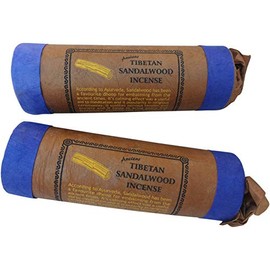 Tibetan/Nepalese Round Tube Incense Joss Sticks - Pack of 2 (Sandalwood)