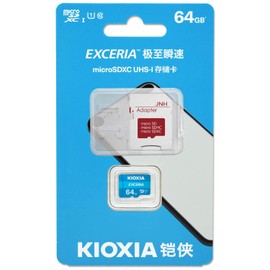 microSDXC 64GB EXCERIA Ultra High Speed UHS-I KIOXIA (Formerly Toshiba Memory) + SD Adapter + Clear Storage Case