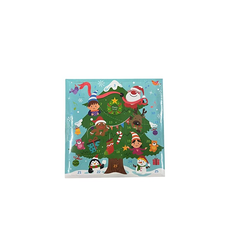 Advent Calendar with Eraser, Advent Calendar with Tree Motif