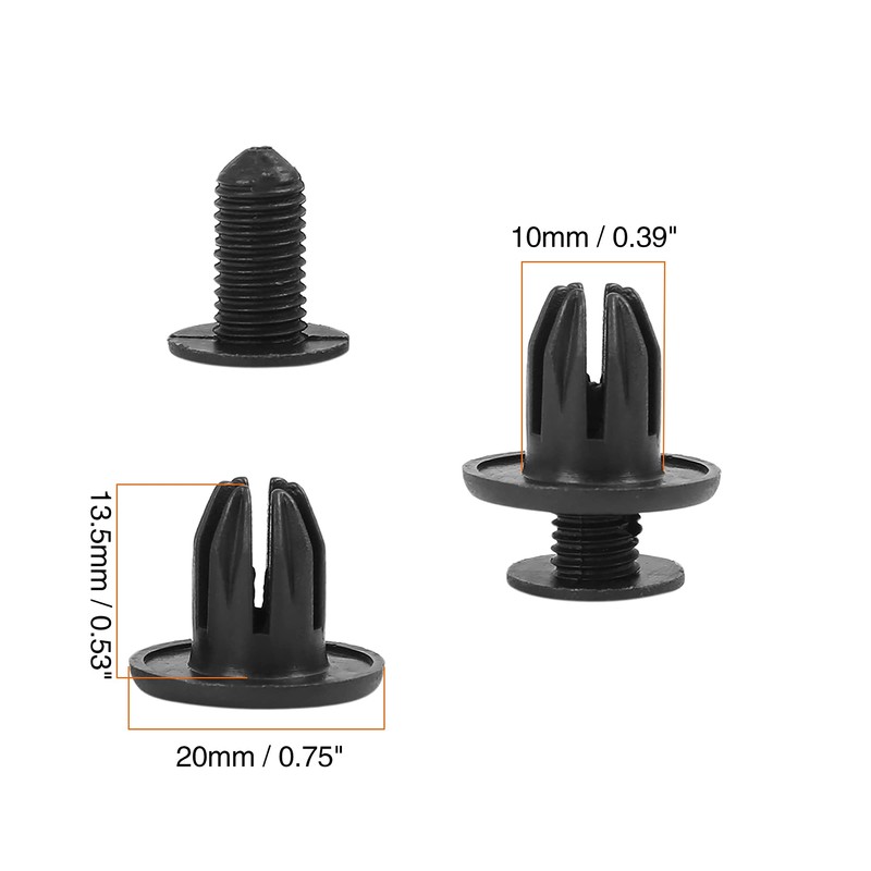 X AUTOHAUX 20pcs Fender Liner Bump Push Rivet Retainer Fastener