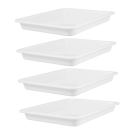 GLEAVI 4pcs Lab Sample Tray Acid Alkali Resistance Tray Laboratory Trays Leakproof Reagent Plate Storage Tray Weighing Pan