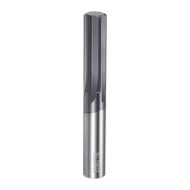 sourcing map Carbide Chucking Reamer 0.378"(9.6mm) Dia Straight Flute Straight Shank Machine Reamer Tool for Metal and Lathes CNC Machining Centers, Black
