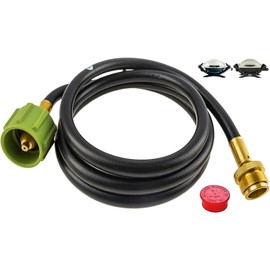 Propane Hose for Weber Adapter Hose 6501, for Weber Q Grill Parts Weber Q SER, Gas Go-Anywhere Grills, for Weber Traveler Portable Gas Grill, Summit Charcoal, Kamado S6 & Select Performer Models, 6FT