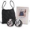 Kotonoha Dharma 25S-0402 Mesh Pattern Drawstring with Knitting Diagram (Black)