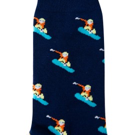 AUSCUFFLINKS Snow Boarder Socks For Him | Snowboard Fun Socks Gift for Her | Snowing Happy Gift Socks Quirky Novelty Present for Dad | Socks for Mum (Snowboarder)