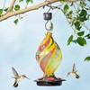 LUJII Ice Cream Shaped Spiral Hummingbird Feeder for Outdoors Hanging,