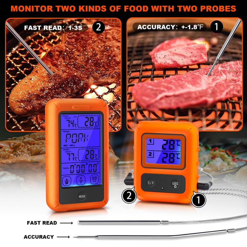 UTEN Digital Electronic Food Meat Thermometer Kitchen Cooking BBQ Grill