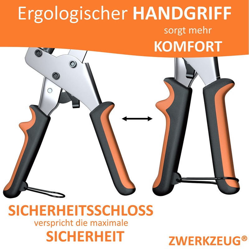 ZWERKZEUG® Professional Eyelet Pliers Set with 200 Eyelets Including Eyelet