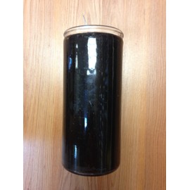 Black 14 Day Unscented 1 Color Candle in Glass