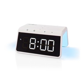 Nedis Alarm Clock Wireless Charging | Qi Certified | 5/7.5/10/15 W | USB-A Plug | Night Light | 2 Alarm Times | Snooze Function