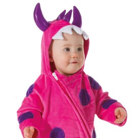 PRETEND TO BEE Pink and Purple Dinosaur Monster Onesie Fancy Dress Costume for Kids/Toddler/Baby, 12-18 Months