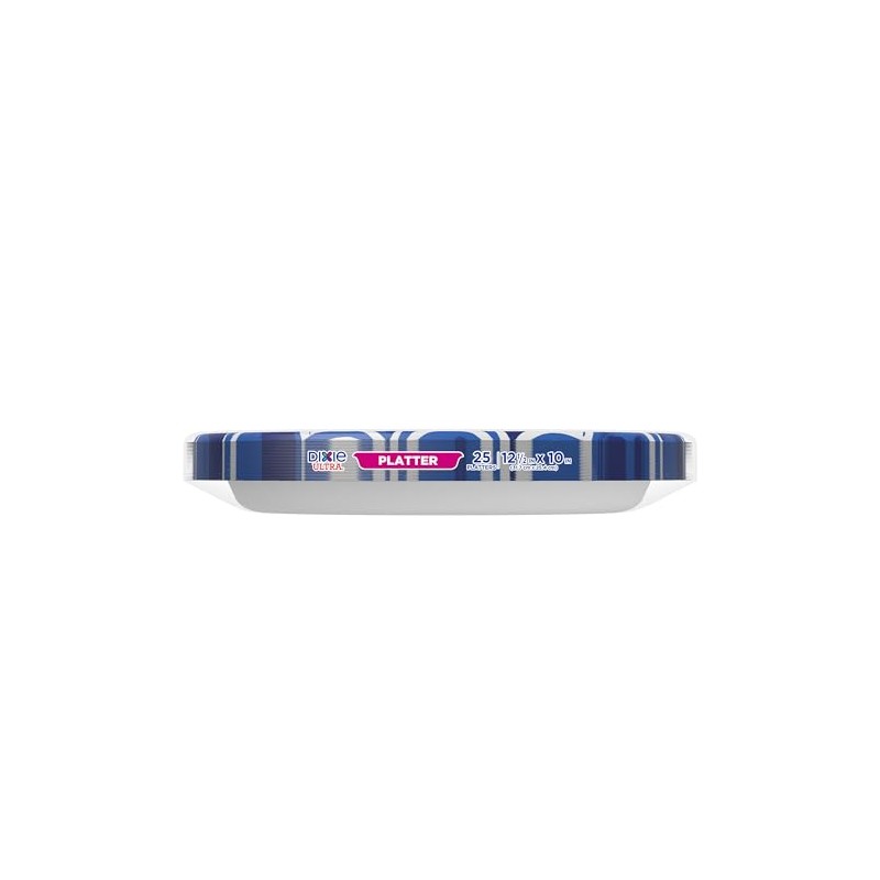 Dixie Ultra Disposable Paper Platters, 10" x 12.5", 25 Count
