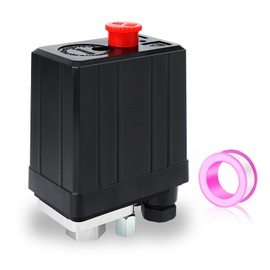 MEANLIN MEASURE Air Compressor Pressure Switch Control Valve 90-120 PSI 110V-240V 1-way Replacement Parts With Teflon Tape
