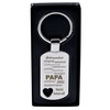 Key Ring with Heart Cut-Out and Engraving "Eigenschaften Papa" -