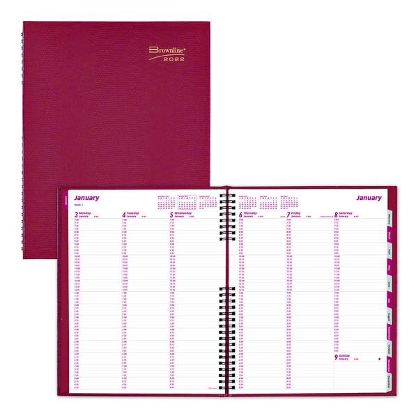 Brownline 2022 CoilPro Weekly Planner, Appointment Book, 12 Months, January