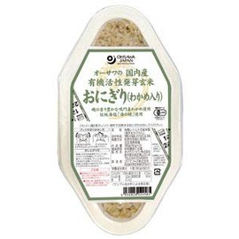 Osawa Domestically Produced Organic Active Germinated Brown Rice Ball with Wakame Seaweed, 3.2 oz (90 g) x 2 Packs x 10 Pieces JAN: 4932828024585
