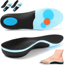 2 Par Plantillas OrtopéDicas para Fascitis Plantar para Hombres y Mujeres,Inserciones de Soporte de Arco Alto Resistentes con CojíN CóModo, Plantillas OrtopéDicas para Aliviar El Dolor (39-40)