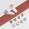 Nail Art Neat and Elegant Checkered Heart Charms 2-Pack 4 Types (WC778BE) / 네일아트 깔끔 단아한 체크무늬 하트 파츠 2개입 4종 (WC778BE)