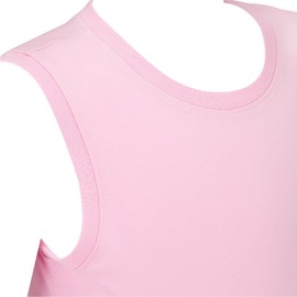 Kaycey Popper Vest Sleeveless Bodysuit With Crotch Snap Closure & Tube Access, Adaptive Clothing for Kids with Special Needs, Soft Cotton, Pink, 8-9 Years