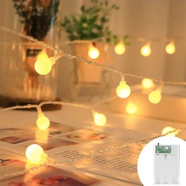 MOBXPAR Globe String Lights, 10 Ft 20 Led Fairy Lights, Mini Globe Lights for Indoor Outdoor Bedroom Birthday Party Wedding Garden Christmas Tree Decor, Warm White