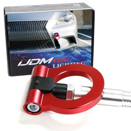 iJDMTOY JDM Red Track Racing Style Tow Hook Ring Compatible with Lexus 2006-up IS250 IS350 GS350 GS460, 2007-up LS, 2011-up CT & 2012-up RX Facelift, Made of Lightweight Aluminum