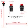 6-Pack 12mm Momentary Push Button Switch with Wire SPST ON/Off