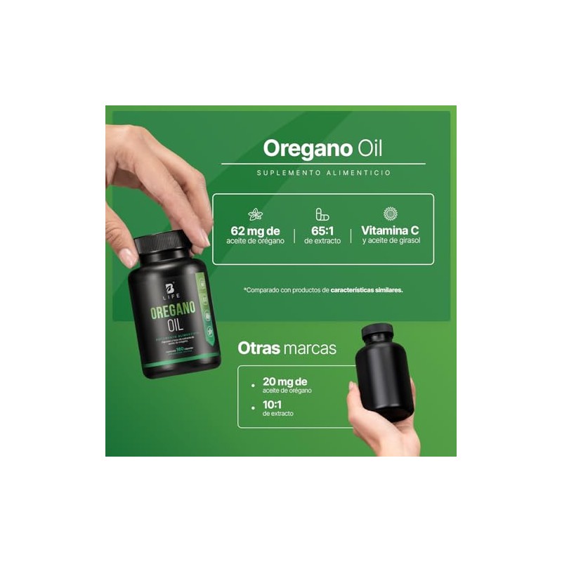 B Life Aceite de Orégano 160 cápsulas con Vitamina C