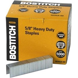Staples 100,000 Staples (20 Boxes) Bostitch 5/8” (15mm) Heavy Duty Carbon Steel